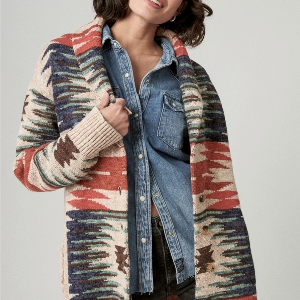 Lucky Brand Southwestern Sweater Cardigan